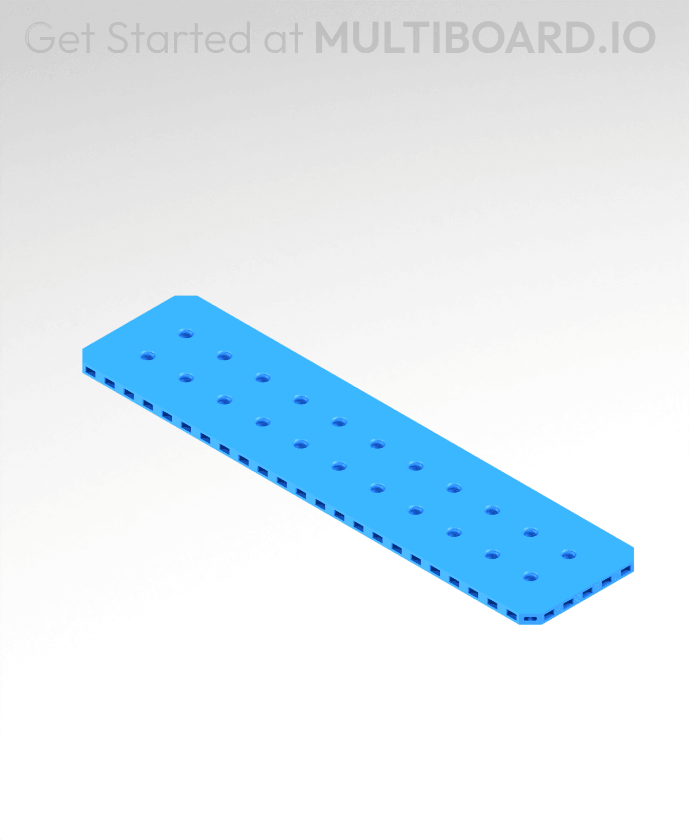 3x12 MU - Small Thread MU - MultiBoard Plate 3d model