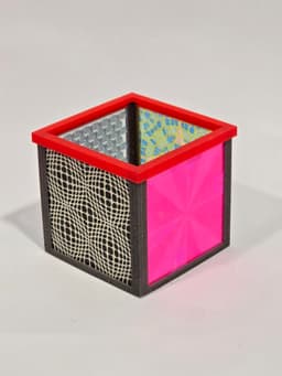 3D printed textile / paneled storage or gift boxes 3d model