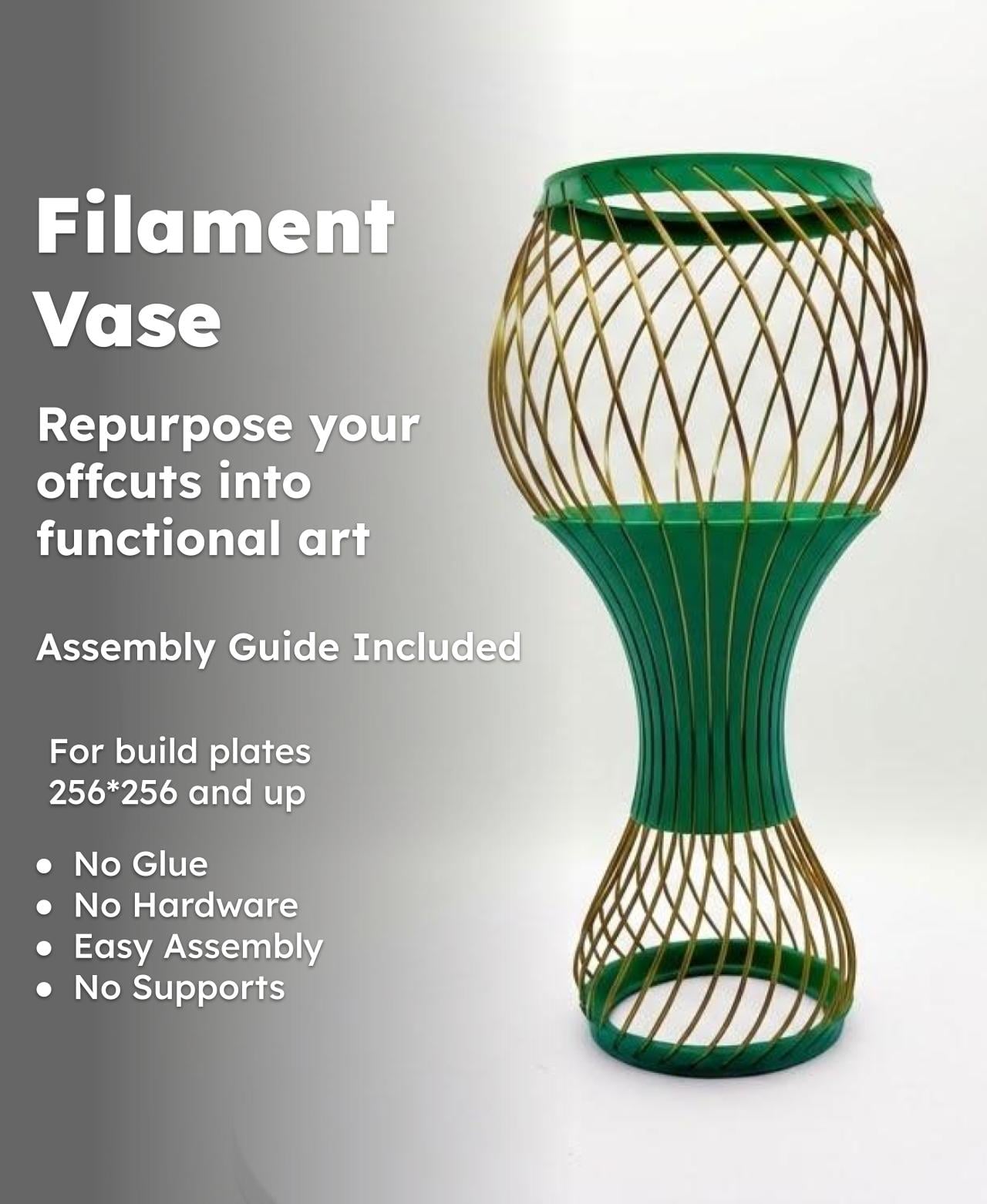 Filament Vase – Upcycled Design 3d model