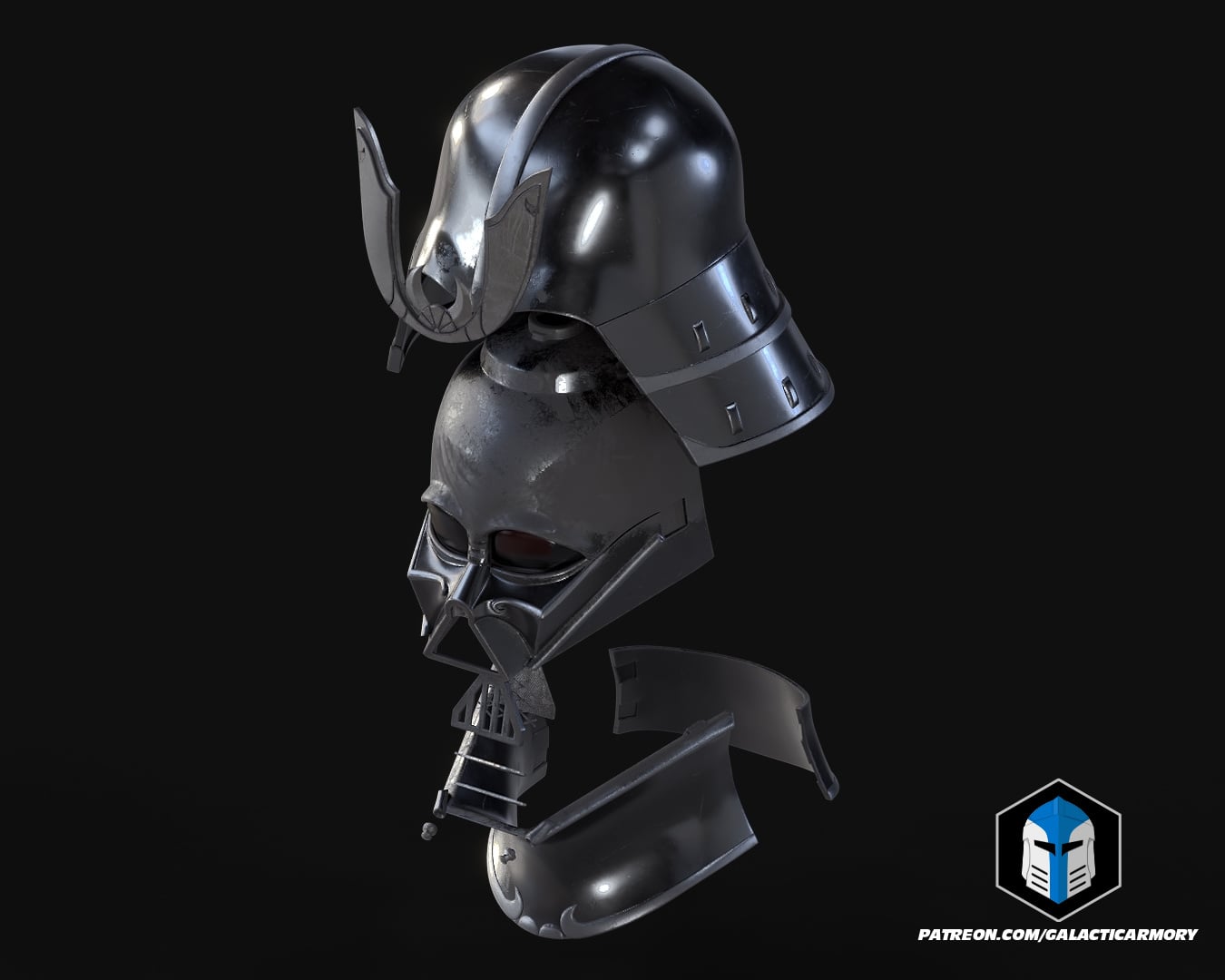 Samurai Darth Vader Helmet - 3D Print Files 3d model