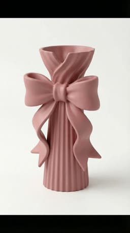 Sculptural Bow Ribbon Vase - Coquette Aesthetic Decor 3d model
