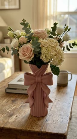 Sculptural Bow Ribbon Vase - Coquette Aesthetic Decor 3d model