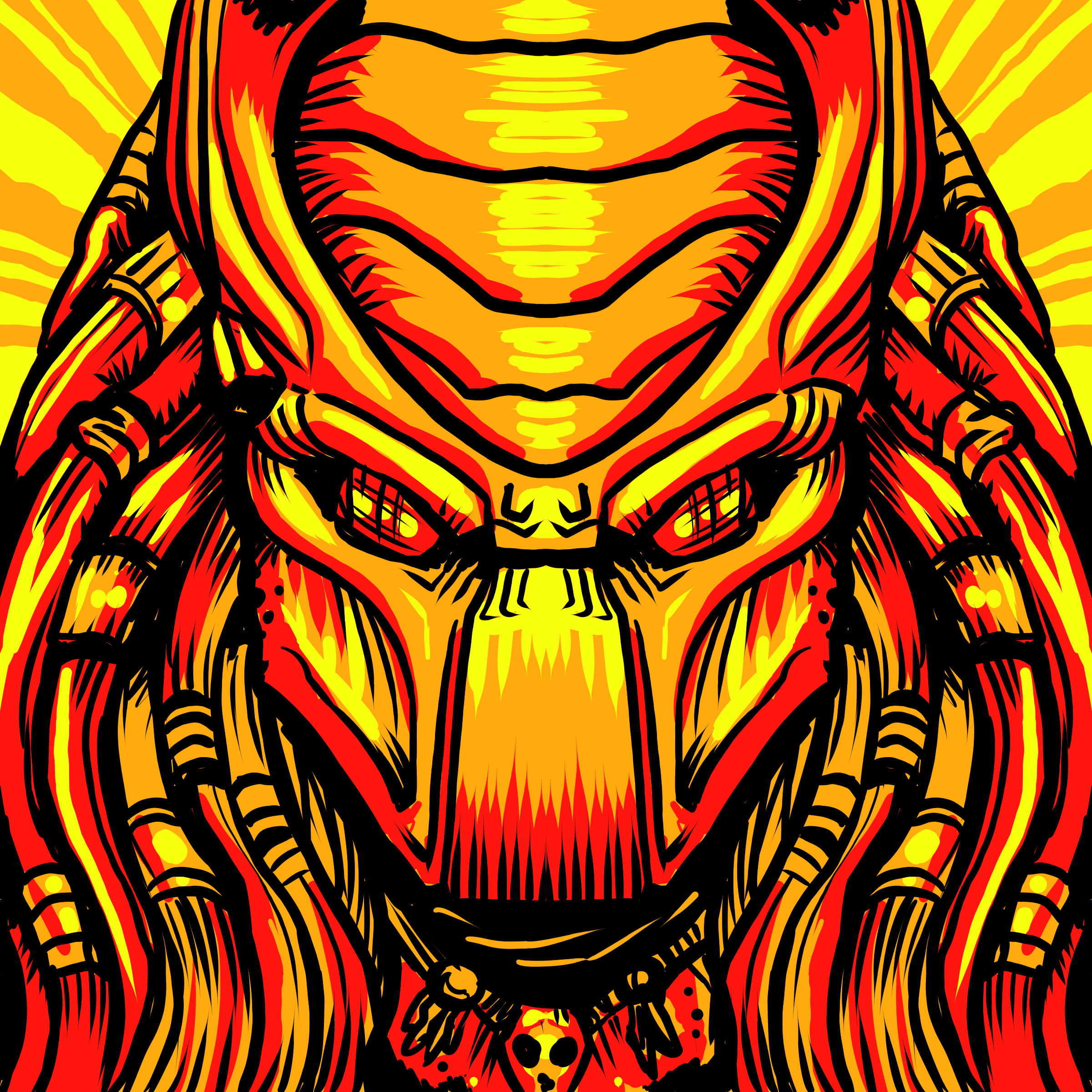 Predator Hughforge wall art 3d model