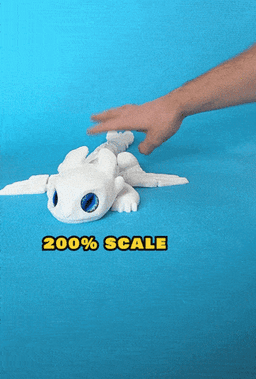 Modular Light Fury Dragon - Snap-Fit Articulated Dragon System, Giant Scale Friendly, 3D STL/3MF 3d model