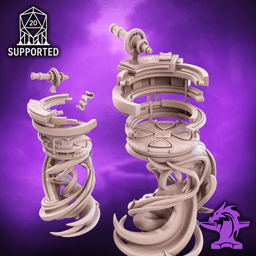 Arcane Observation Platform | Magical Platform With Telescope 3d model