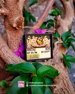#026 Raichu - Pixel Voxel Art Frame (No support, 3MF included) 3d model