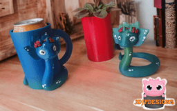 Remix of Blank Can Cup RETURNS! Snake Cups / Planters 3d model