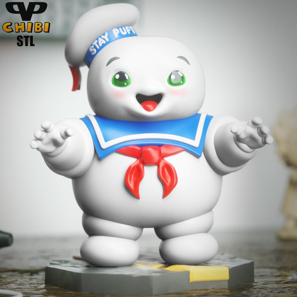 Stay Puft Chibi STL for 3D Printing ChibiSTL 3DXM 3d model