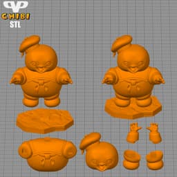 Stay Puft Chibi STL for 3D Printing ChibiSTL 3DXM 3d model