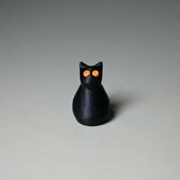 Little Cat (separate push-in-place eyes) 3d model