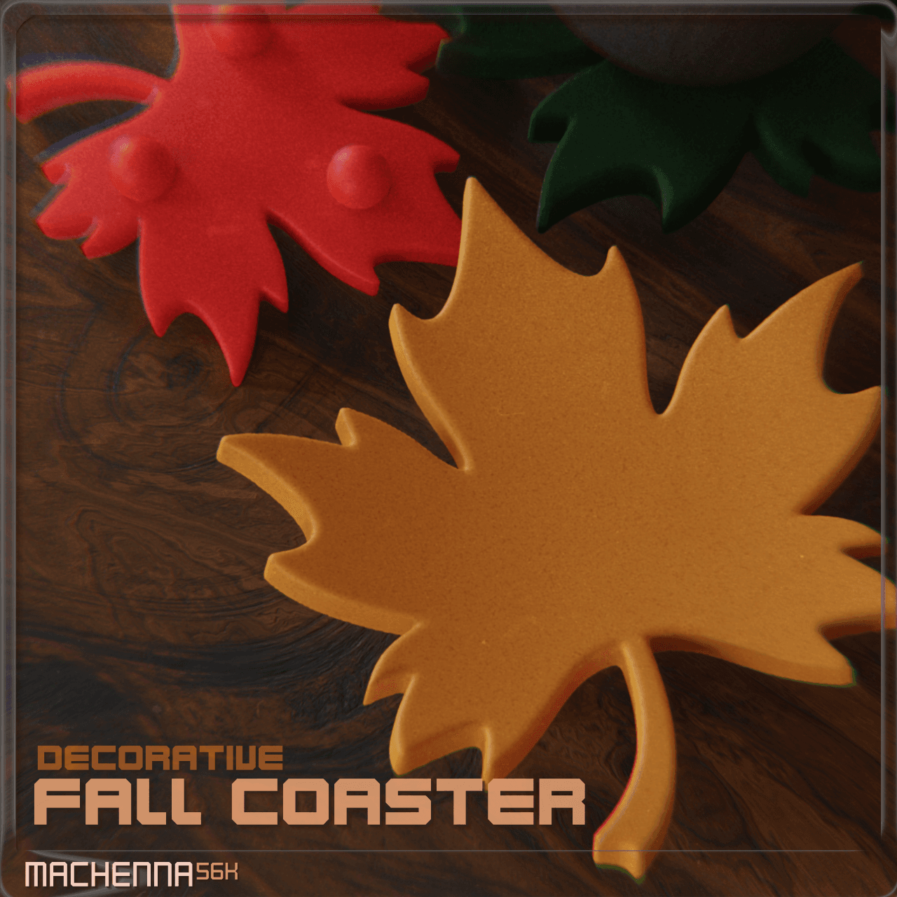 Fall Leaf Coaster | Display Decor 3d model