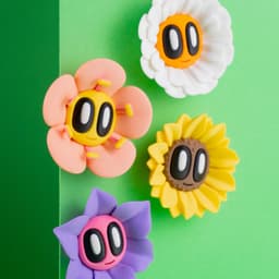 Blob Flowers - Mini Plant Collectible Art Toy with Watering Can 3d model