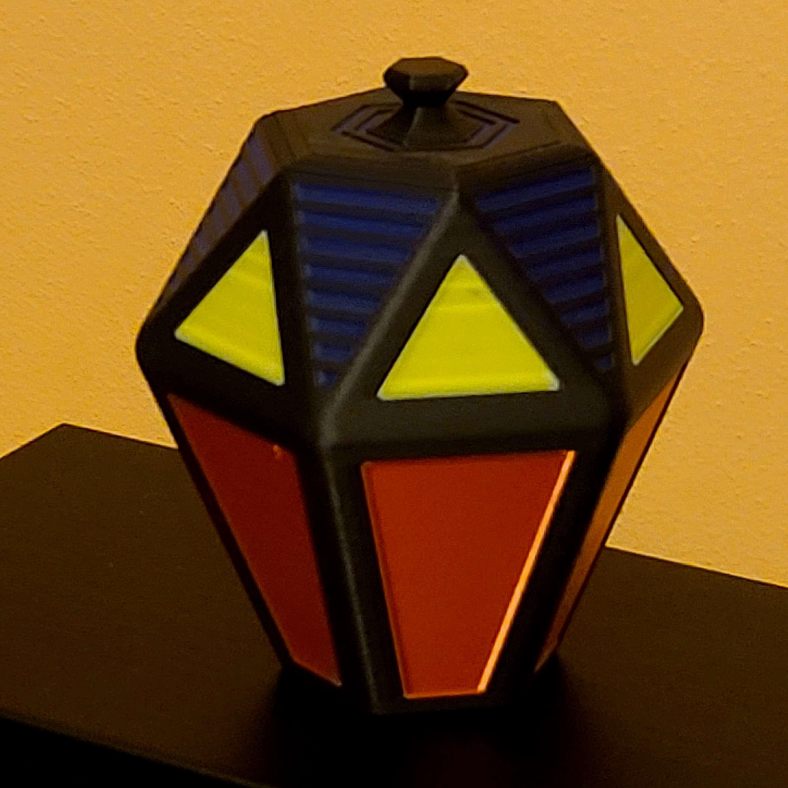 Futuristic Faceted Container / Stash Jar 3d model