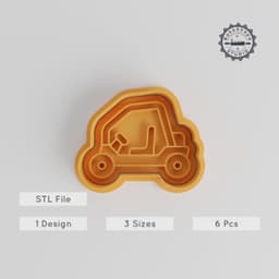 Metal Frame Buggy Cutter & Stamp Collection, Cookie & Fondant Shapes, 6-Piece Set, 3 Sizes, Offroad, Desert & Adventure Designs PRODUCT_3241 3d model