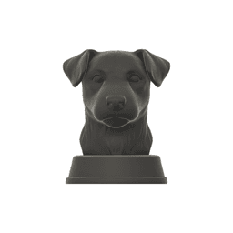 Jack Russell Terrier Dog Bust - Dog Statue - STL 3MF - 3D Printable Dog Model - Pet Memorial 3d model