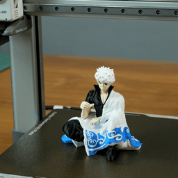 Gintoki Sakata Pen Holder – A Samurai’s Desk Companion! 3d model