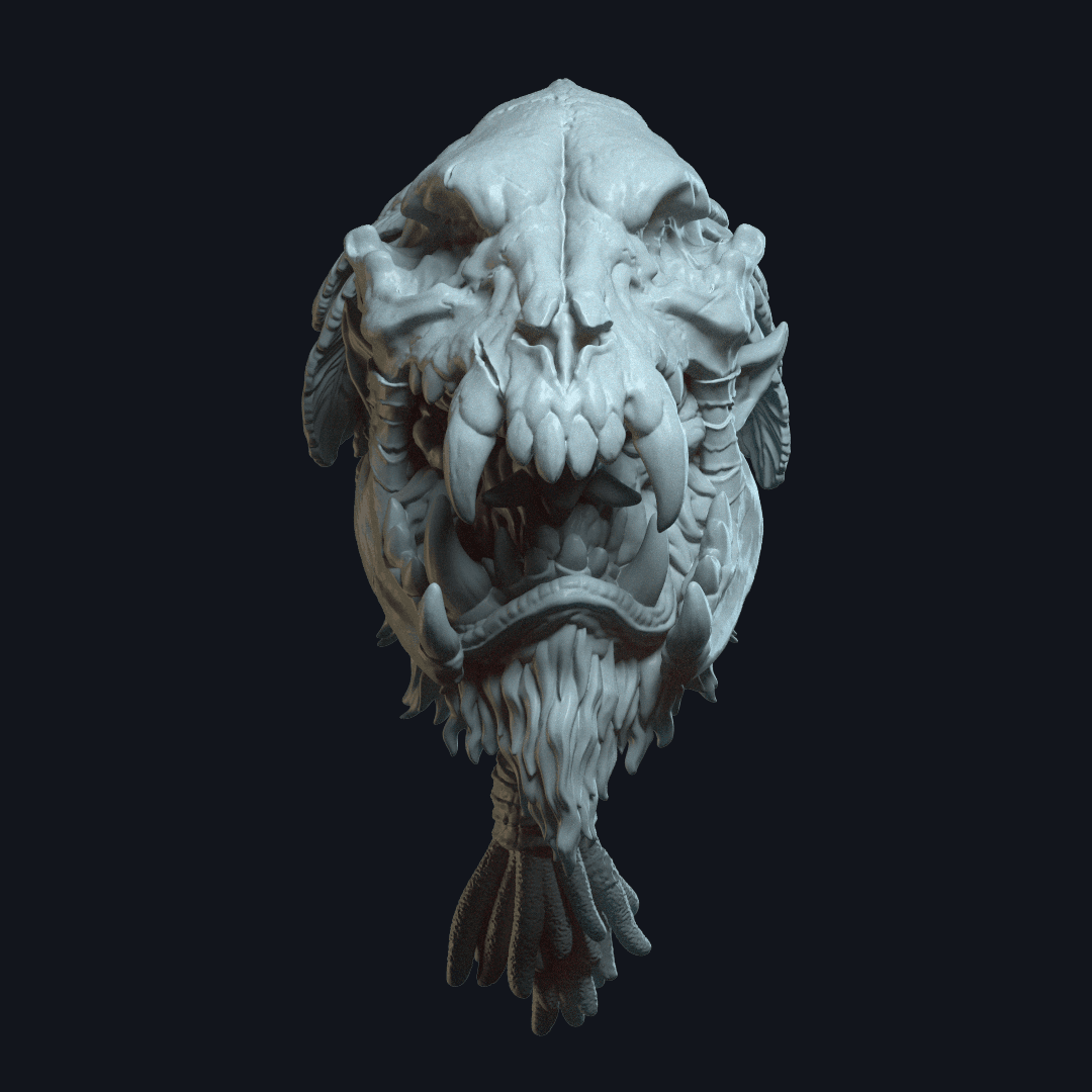 Thornak v4 Action Figure Head 3d model