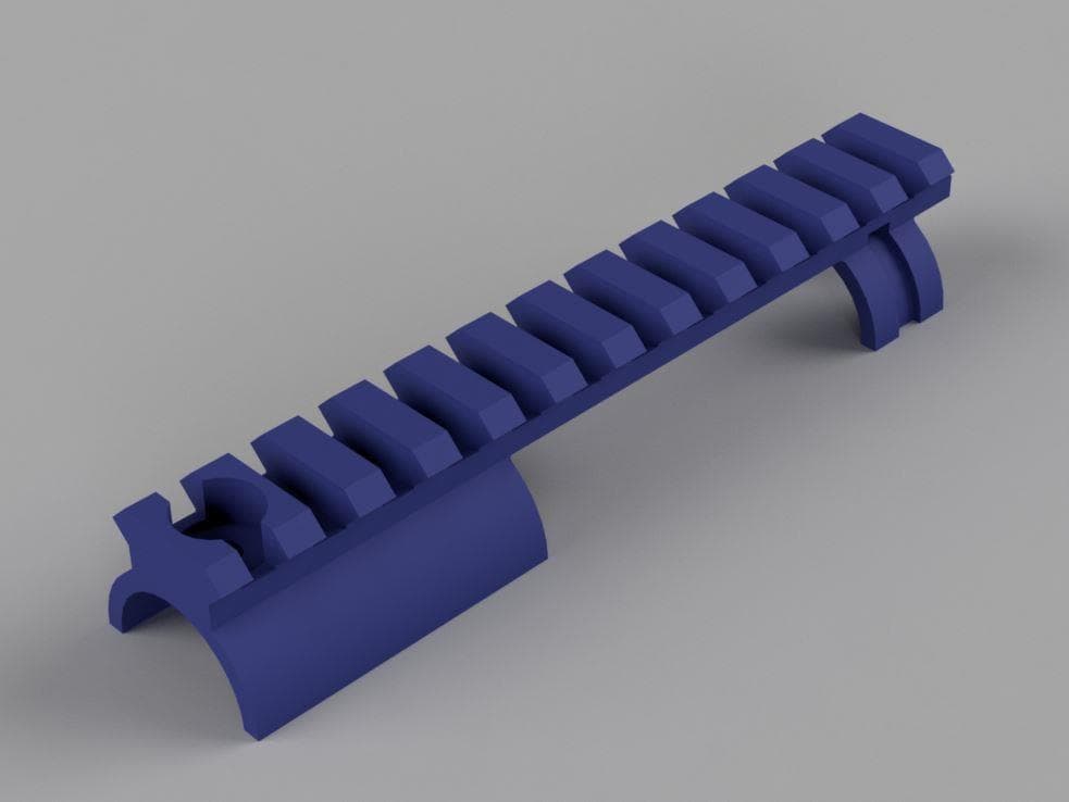 Weaver rail for Record Modell 2 .177 3d model