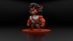 Muscle Mouse Warrior 3D Print Model Low-poly 3D print model 3d model