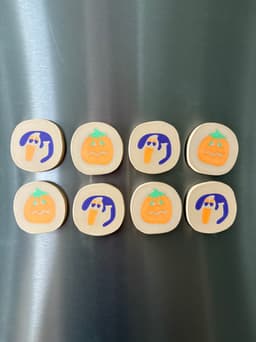 Spooky Halloween Sugar Cookie Magnets 3d model