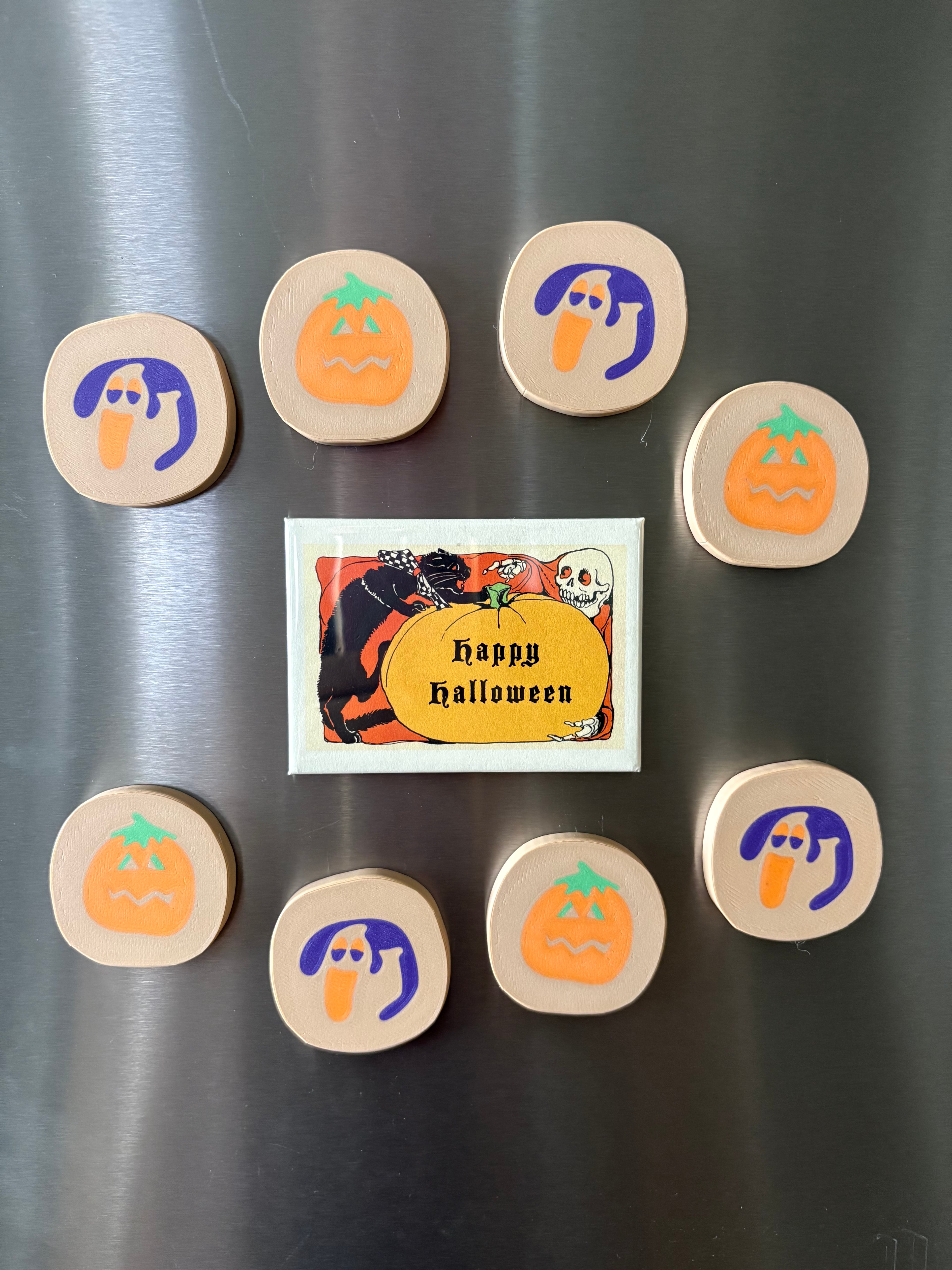 Spooky Halloween Sugar Cookie Magnets 3d model