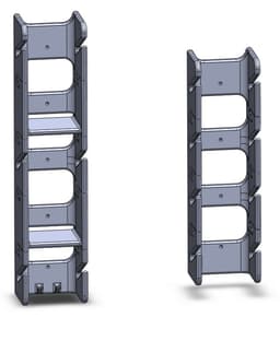 Modular skateboard wall rack 3d model