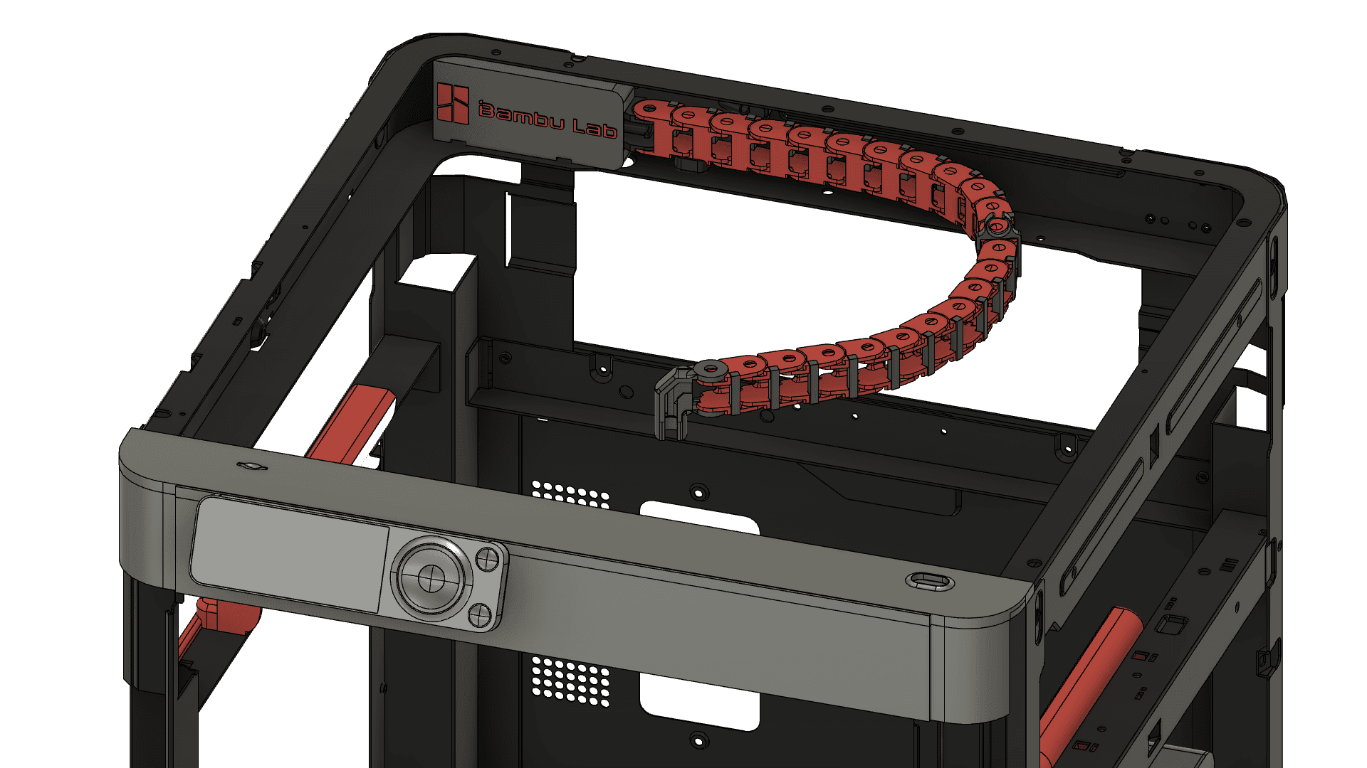 Bambu Lab P1P Printable Cable Drag Chain 3d model