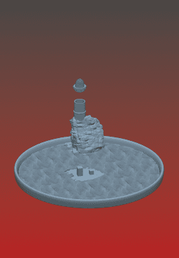 Attachable dice tower and dice tray: Lighthouse 3d model