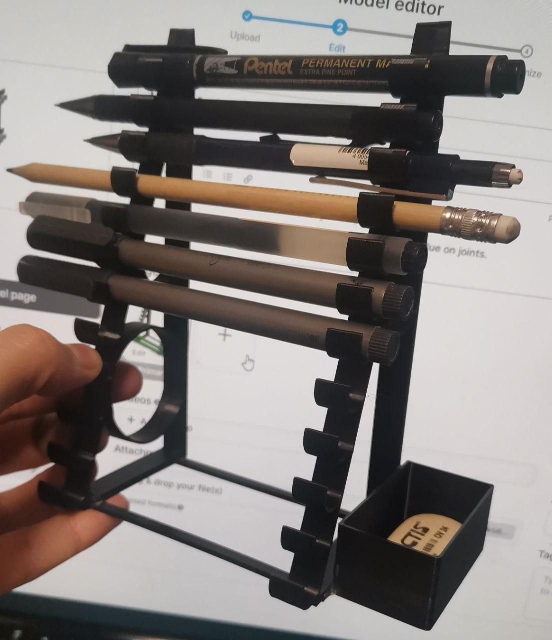 MakeUp: Pencil and Eraser holder 3d model