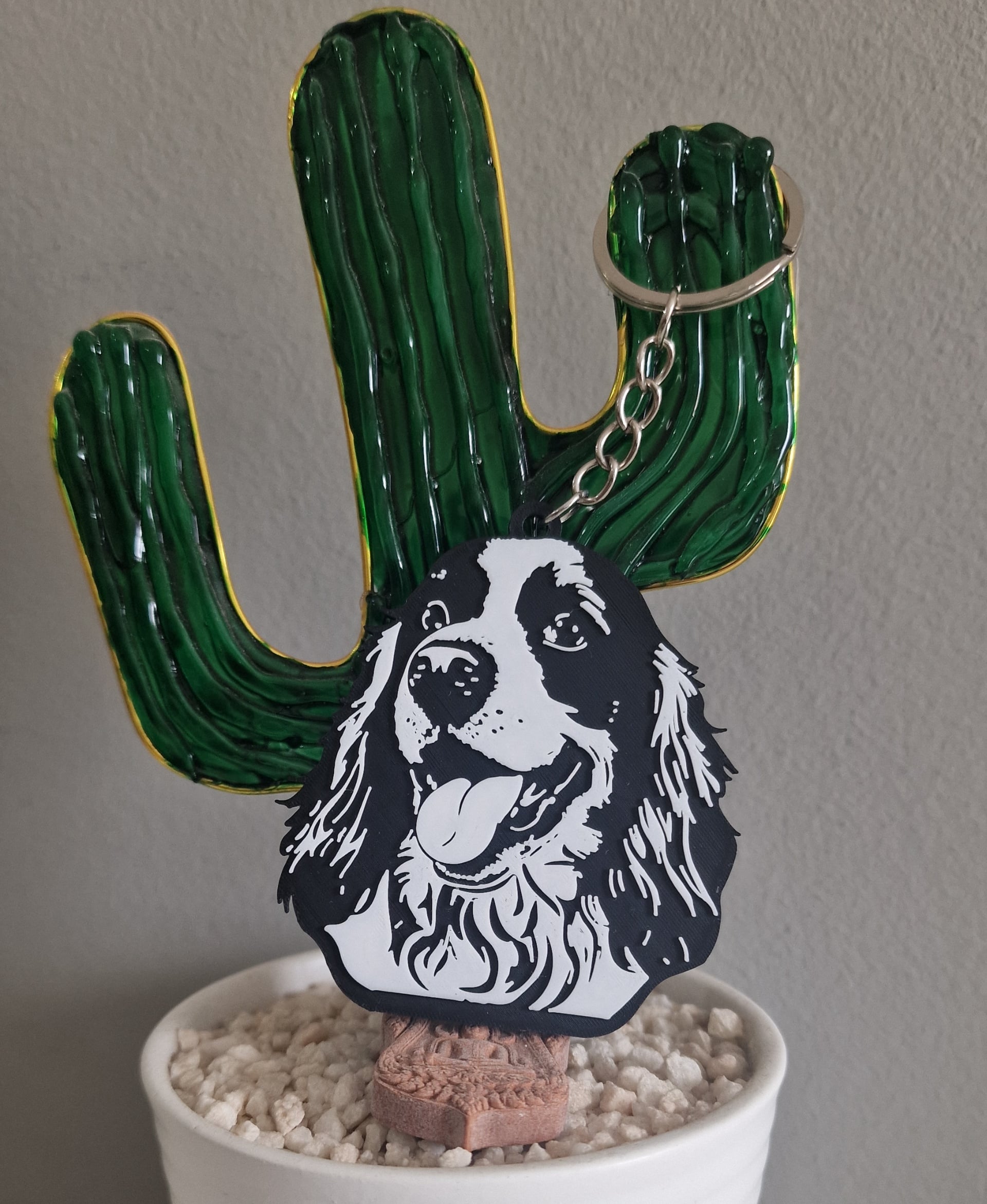 Cocker spaniel keychain 3d model