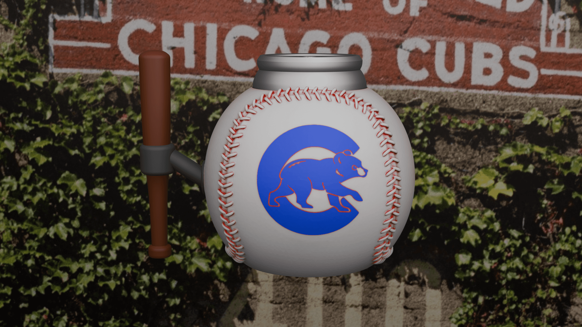 Chicago Cubs Baseball Can Holder / Koozie 3d model
