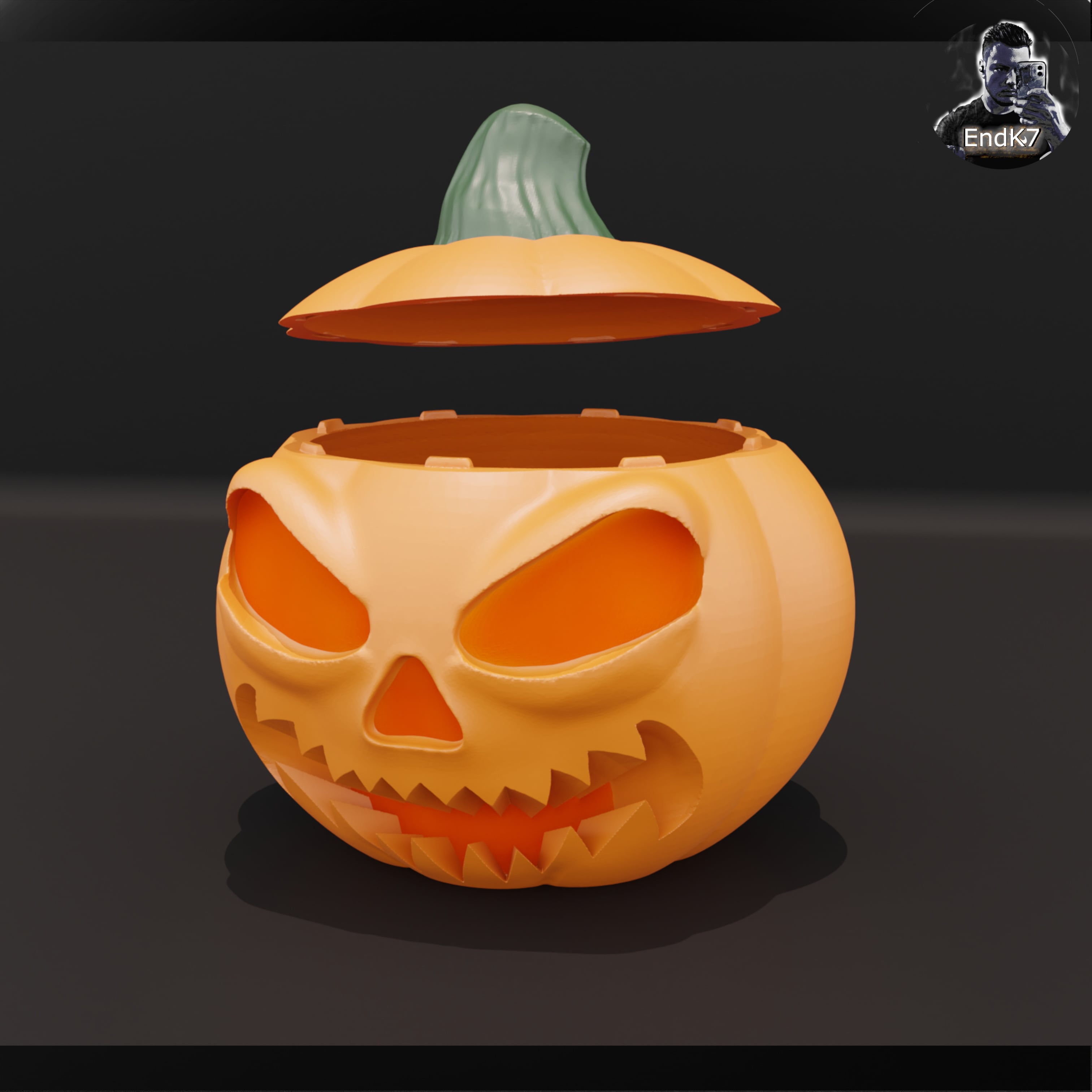 Pumpkin Container - Halloween 3d model