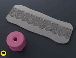 Texture Rollers Lace Patterns middle #3 3d model