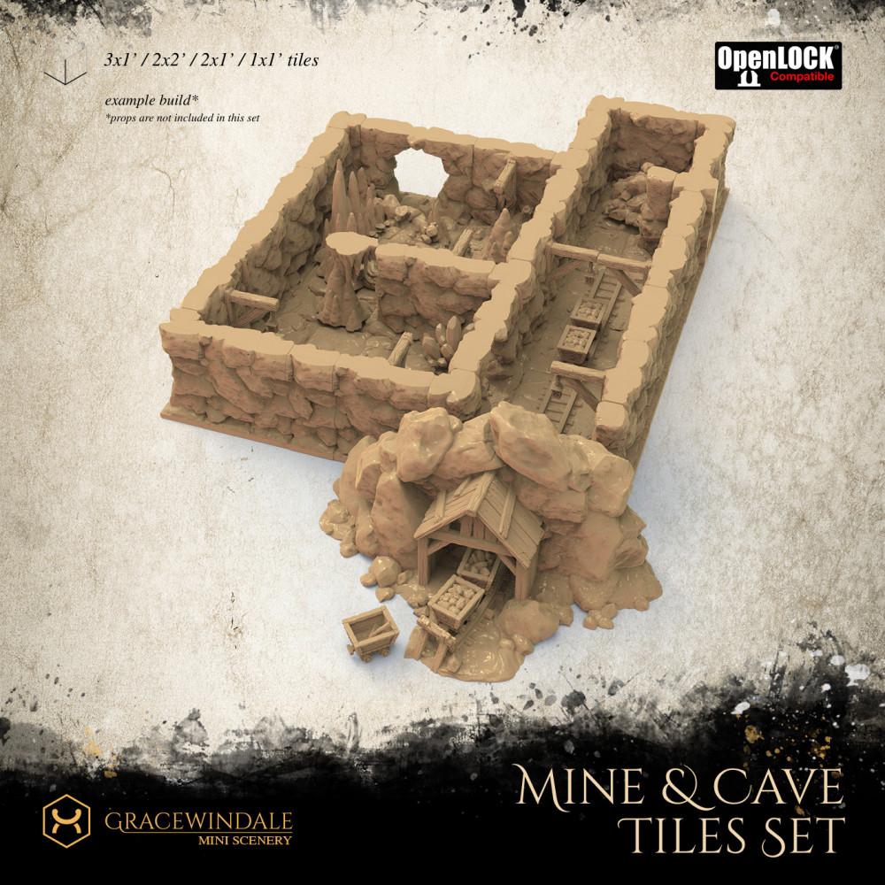 Mine & Cave Tiles Set 3d model