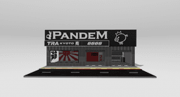 1/64 JDM Garage Diorama | PANDEM Style | Modular & LED Ready 3d model