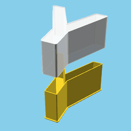 LATIN CAPITAL LETTER Y, nestable box (v1) 3d model
