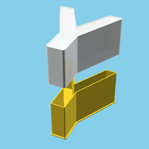 LATIN CAPITAL LETTER Y, nestable box (v1) 3d model