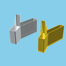 LATIN CAPITAL LETTER Y, nestable box (v1) 3d model