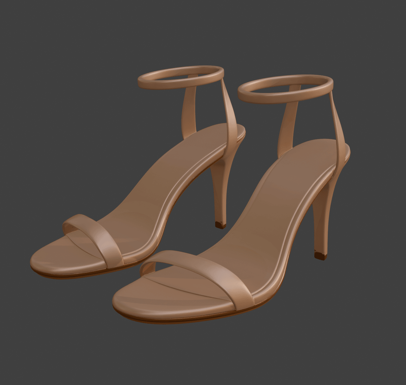 Ankle Strap Heels - Monster High dolls and 1:6 BJD dolls compatible 3d model