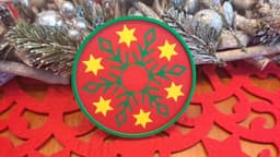 Christmas Coaster - Snow 2 3d model