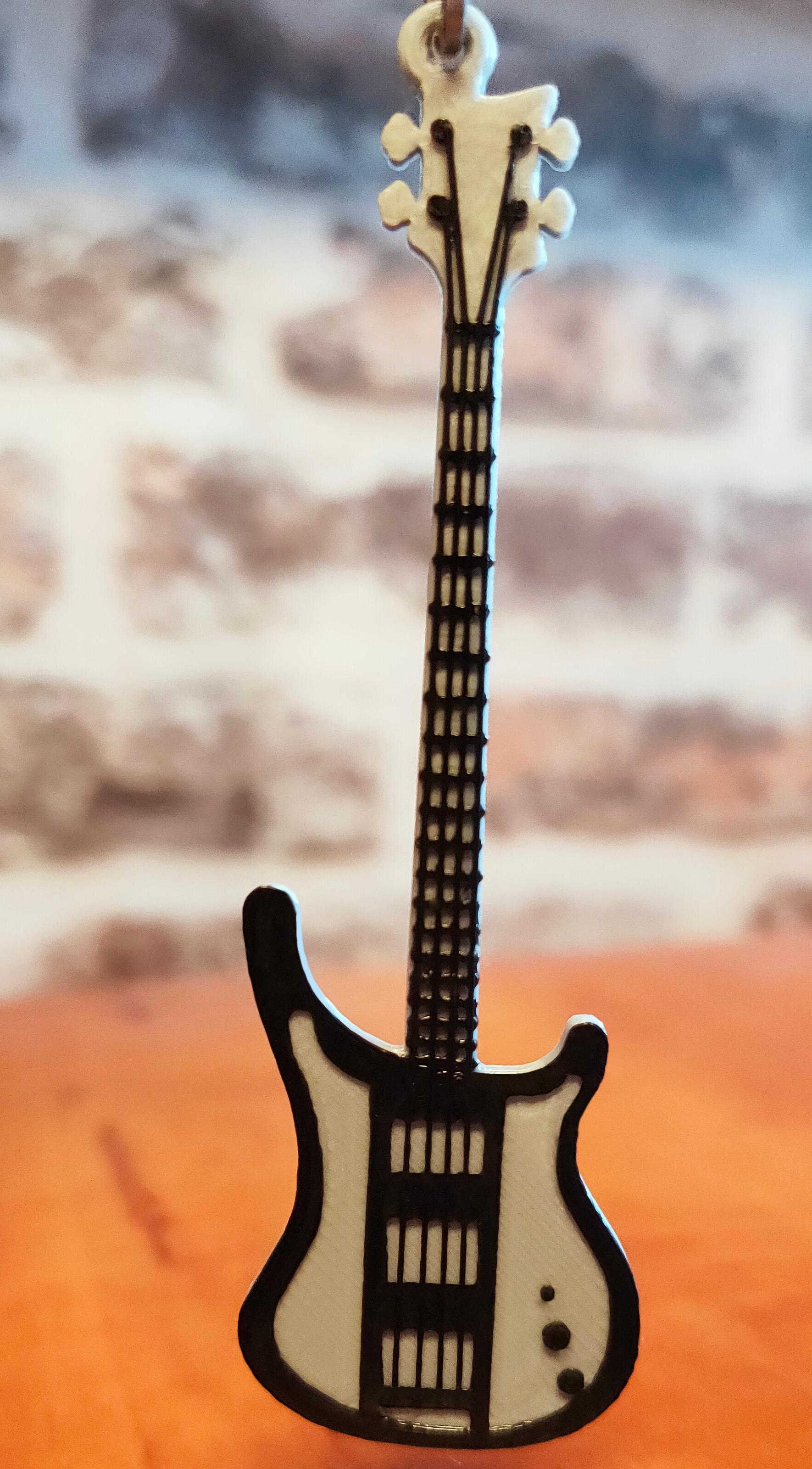 Bass Guitar Rickenbacker Lemmy Kilmister Motorhead keychain, dogtag, earrings, logo 3d model