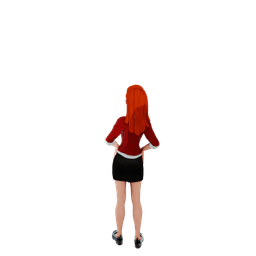 Sexy Secretary Toon Woman v2 3d model