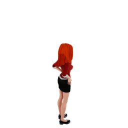 Sexy Secretary Toon Woman v2 3d model
