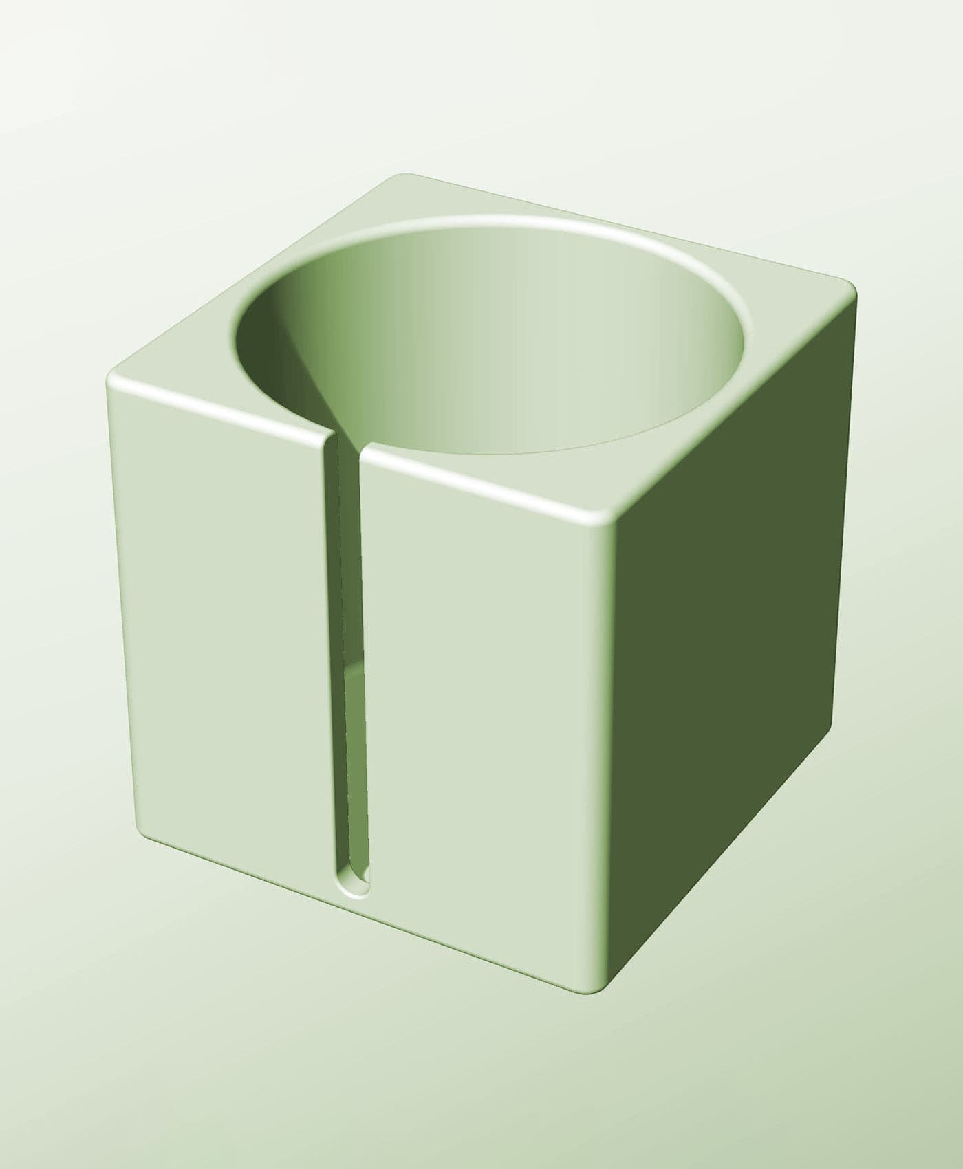 CS128-140-S Stackable slotted bin box module for creative decor 3d model