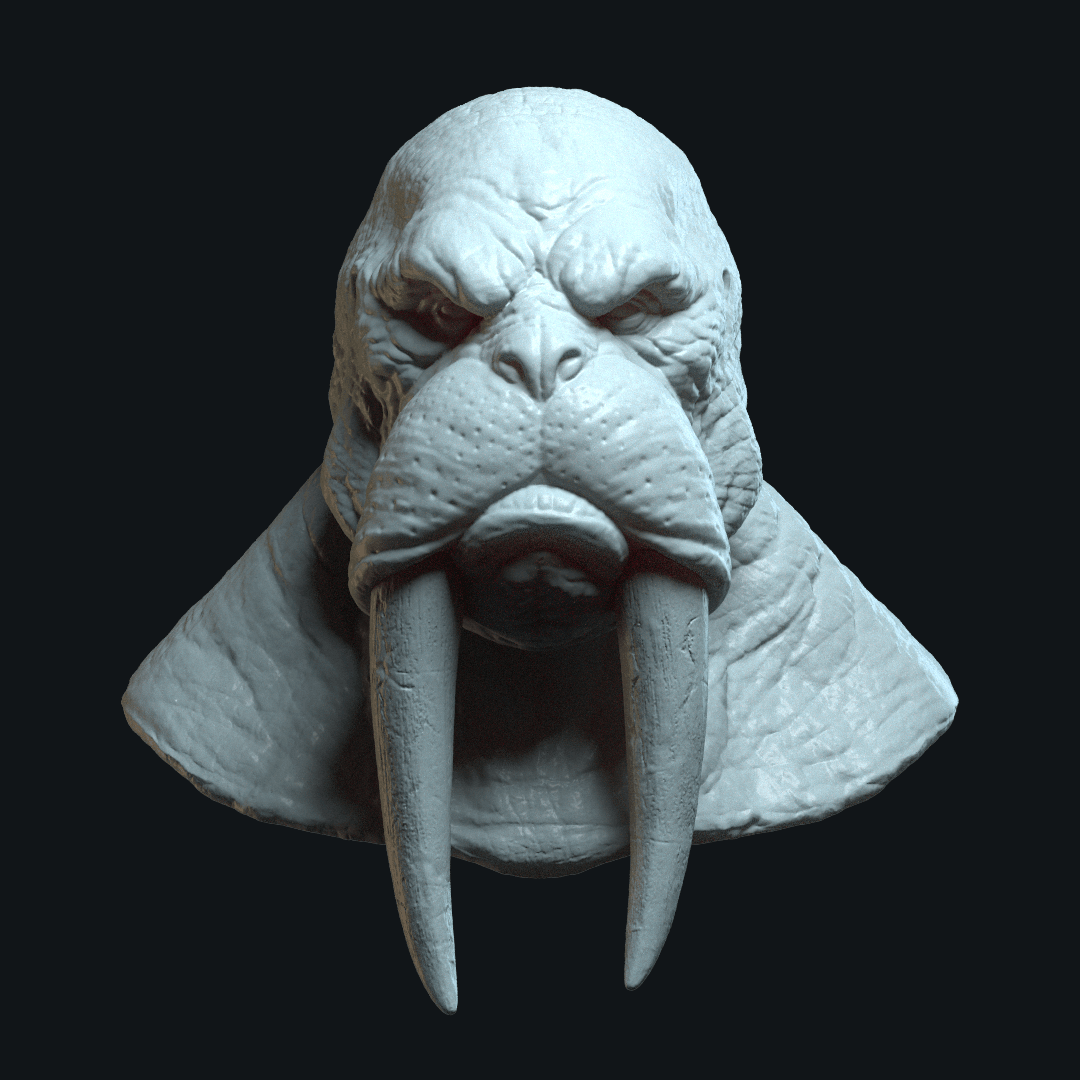 Morzeus v1 (actiong figure head) 3d model