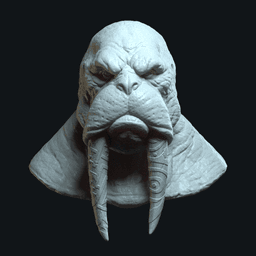 Morzeus v1 (actiong figure head) 3d model