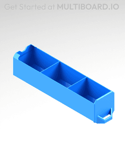 1x1x3.5 LU - Row Divided - MultiBin Simple Drawer 3d model