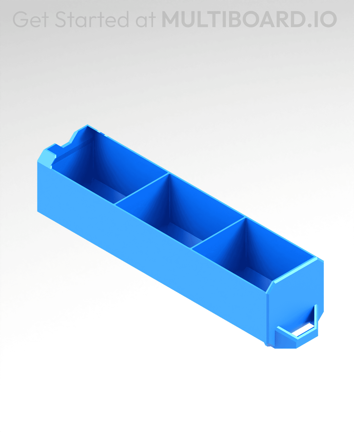 1x1x3.5 LU - Row Divided - MultiBin Simple Drawer 3d model