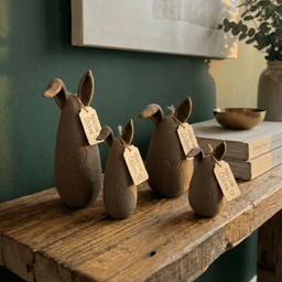 CUTE BUNNIES WITH HEART - FAMILY EDITION / MODERN EASTER DECOR / HOMEDECOR / SPRING DECOR / SHELF 3d model