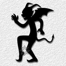 demon shadow wall art halloween devil decor 3d model